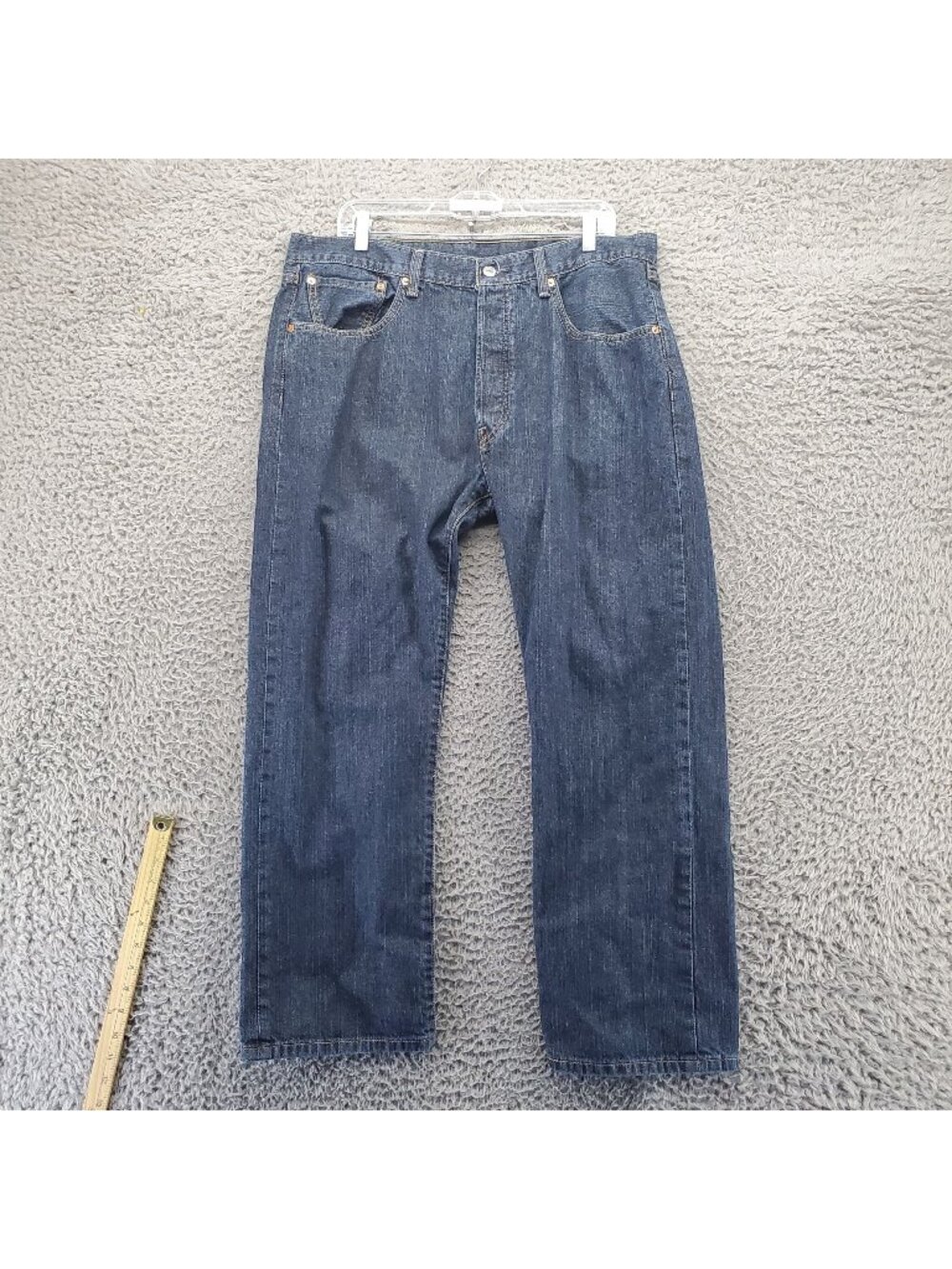 Levis Jeans Mens 38x30 Blue 501 Straight Fit Classic Regular Button Fly *Read*